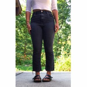 Urban Outfitters BDG Black Crop Kick Flare Jeans